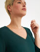 Robe vert pinegreen bordée de dentelle I.Code-4
