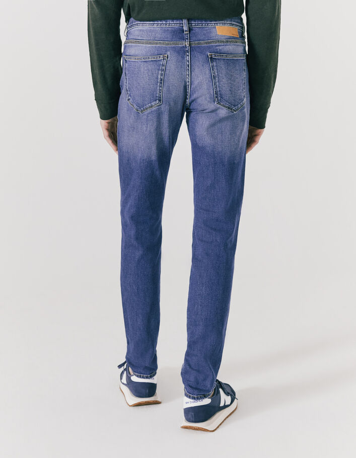 Blau graue Herren-Jeans im SLIM-Fit aus Bio-Baumwolle - IKKS