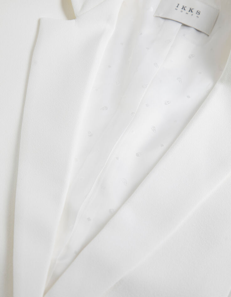 Women's off-white recycled suit jacket-8