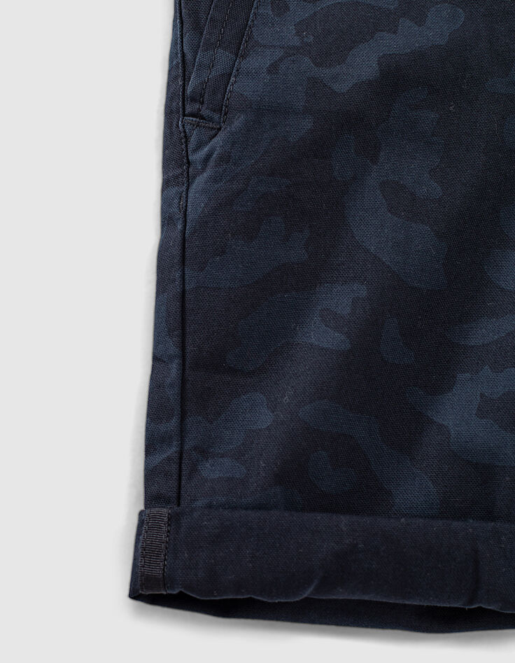 Bermuda navy motif camouflage garçon -4