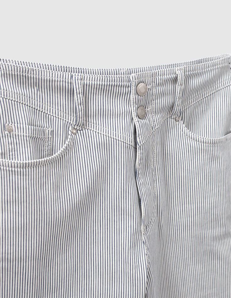 Vaquero slouchy blanco roto rayas finas Mujer-8