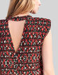 Top negro estampado ikat Mujer-3