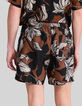 Bañador short chocolate reciclado maxi flores hombre-3