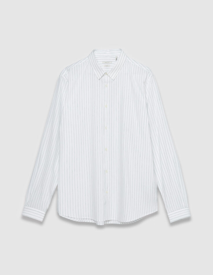 Camisa regular de rayas verde almendra para Hombre-6