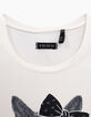 Tee-shirt blanc cassé visuel chatte-rockeuse fille-4