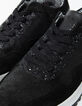 Baskets en cuir noir su&eacute;d&eacute; d&eacute;tails paillettes femme-4