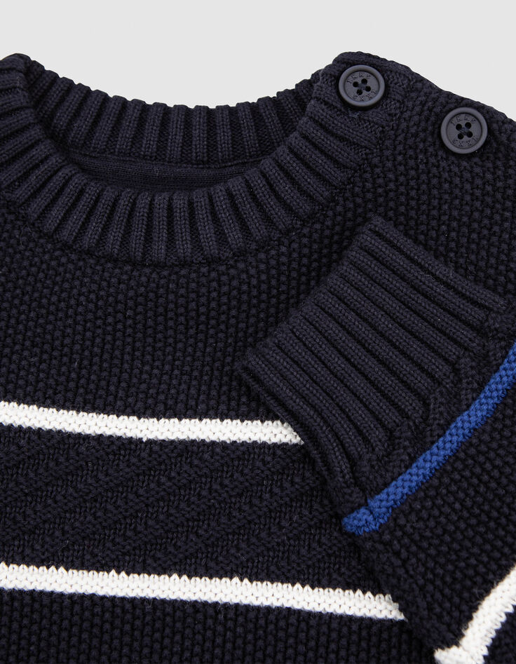 Pull marinière coton bio tricot fantaisie garçon-6