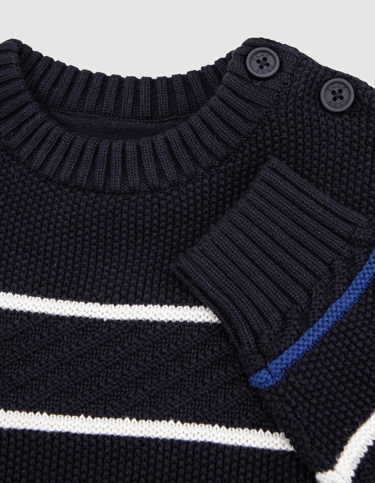 Pull marinière coton bio tricot fantaisie garçon-6 Pull marinière coton bio tricot fantaisie garçon-6