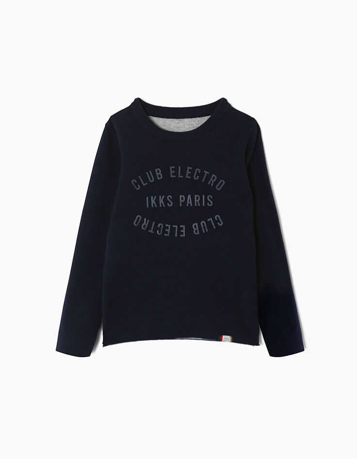 Jersey reversible navy Club Electro y gris rayas niño -2