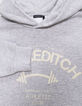 Sudadera capucha gris mensaje flocado terciopelo niño-4