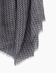 Men&rsquo;s purple chevron print scarf-2
