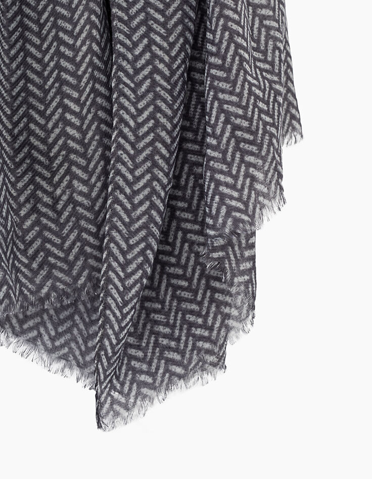 Men&rsquo;s purple chevron print scarf-2