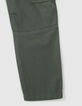 Kaki BATTLE broek elastische taille jongens-4
