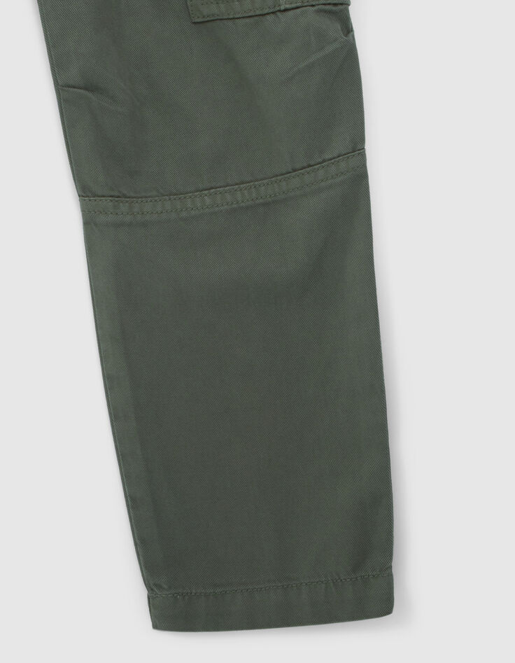 Kaki BATTLE broek elastische taille jongens-4