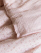 Parure de lit rose gaze bio taie 50x75 GABRIELLE PARIS-1