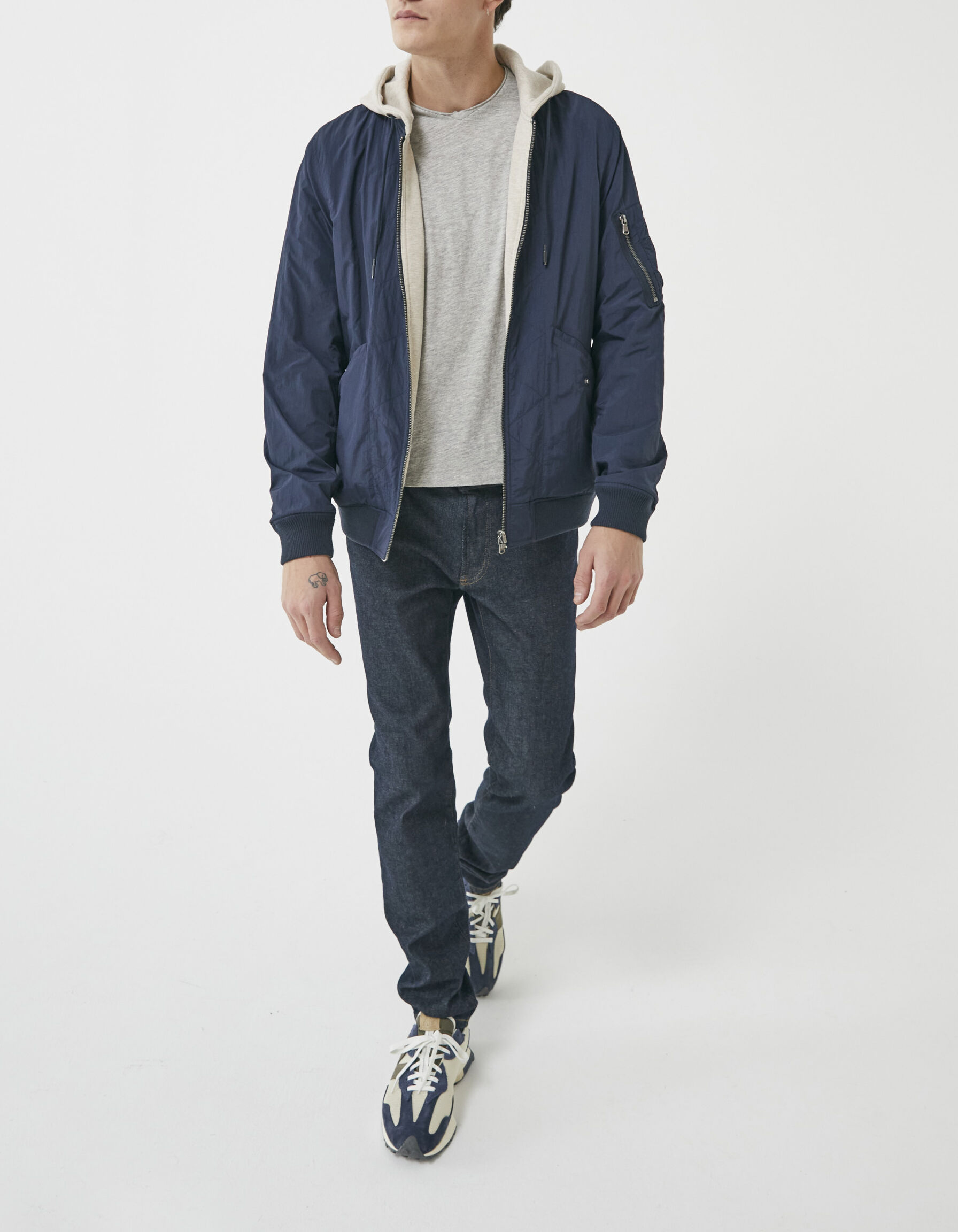 Sweatshirt bomber clearance jacket