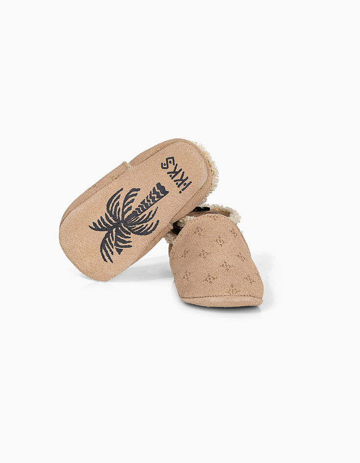Zapatos oro cuero estampado gráfico étnico bebé niña-1