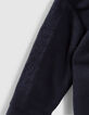 Baby boys’ navy fleece hooded cardigan-5
