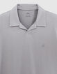 Polo azur coton bio flamm&eacute; Homme-5