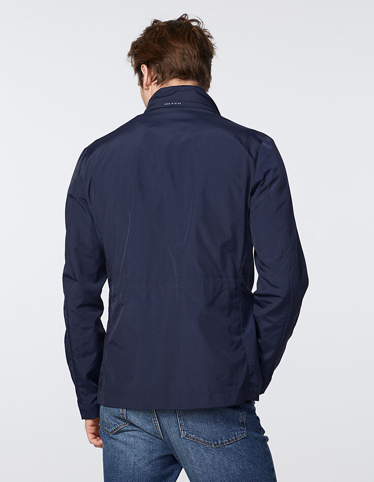 Men’s navy 4-pocket safari jacket-3