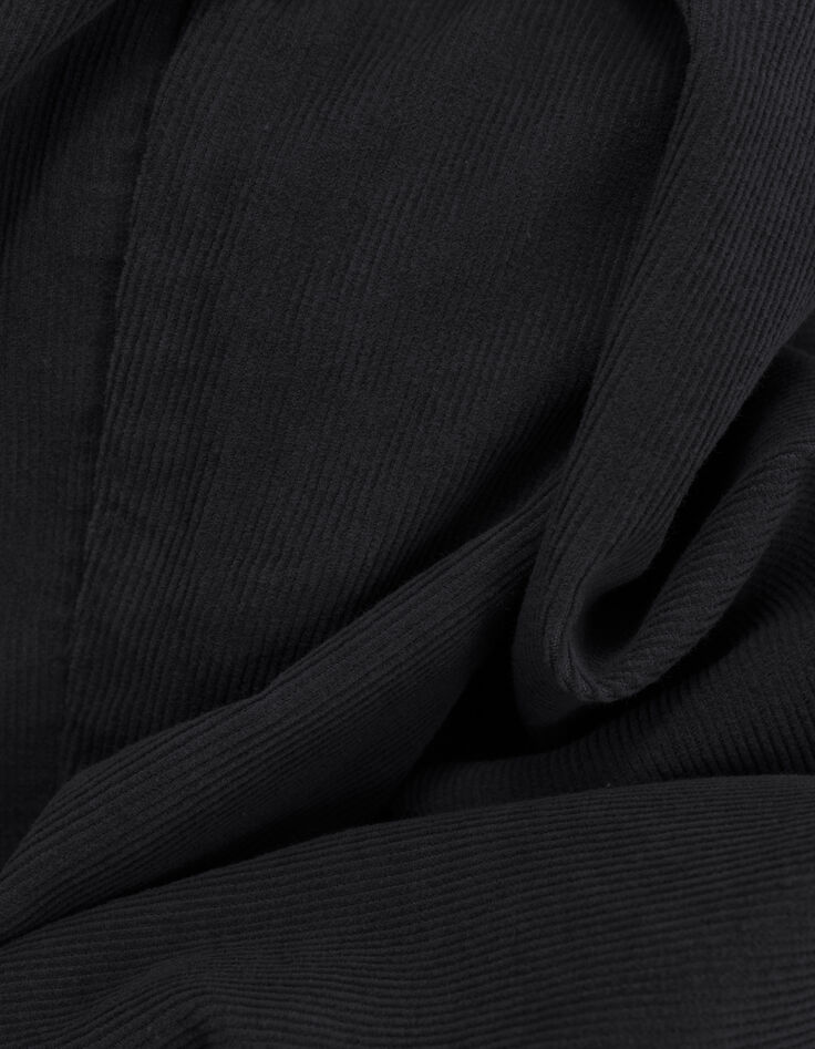 Jean baggy noir velours milleraies 7/8e Femme-4