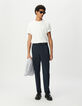 Pantalón JOGGER azul marino seersucker hombre-1