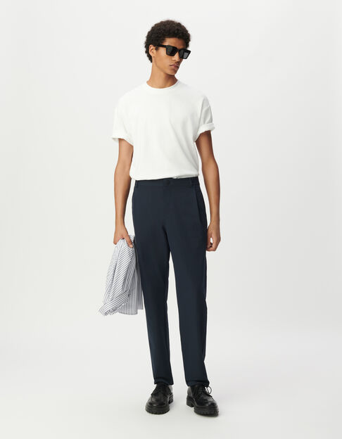 Pantalón JOGGER azul marino seersucker hombre - IKKS