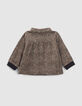 Kaki blouse luipaard-bloemenprint babymeisjes-3
