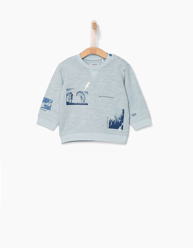 Blauer Sweater mit Festival-Motiv für Babyjungen  - IKKS