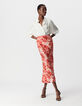 Jupe longue rouge imprimé batik Femme-2