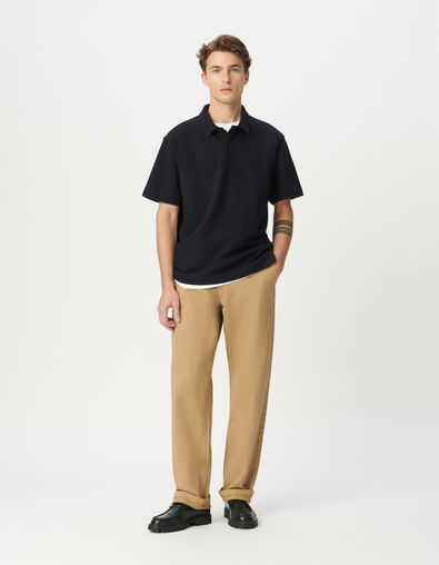 Polo azul marino punto piqué hombre - IKKS