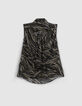 Top jungle-camouflageprint lurex Dames -7