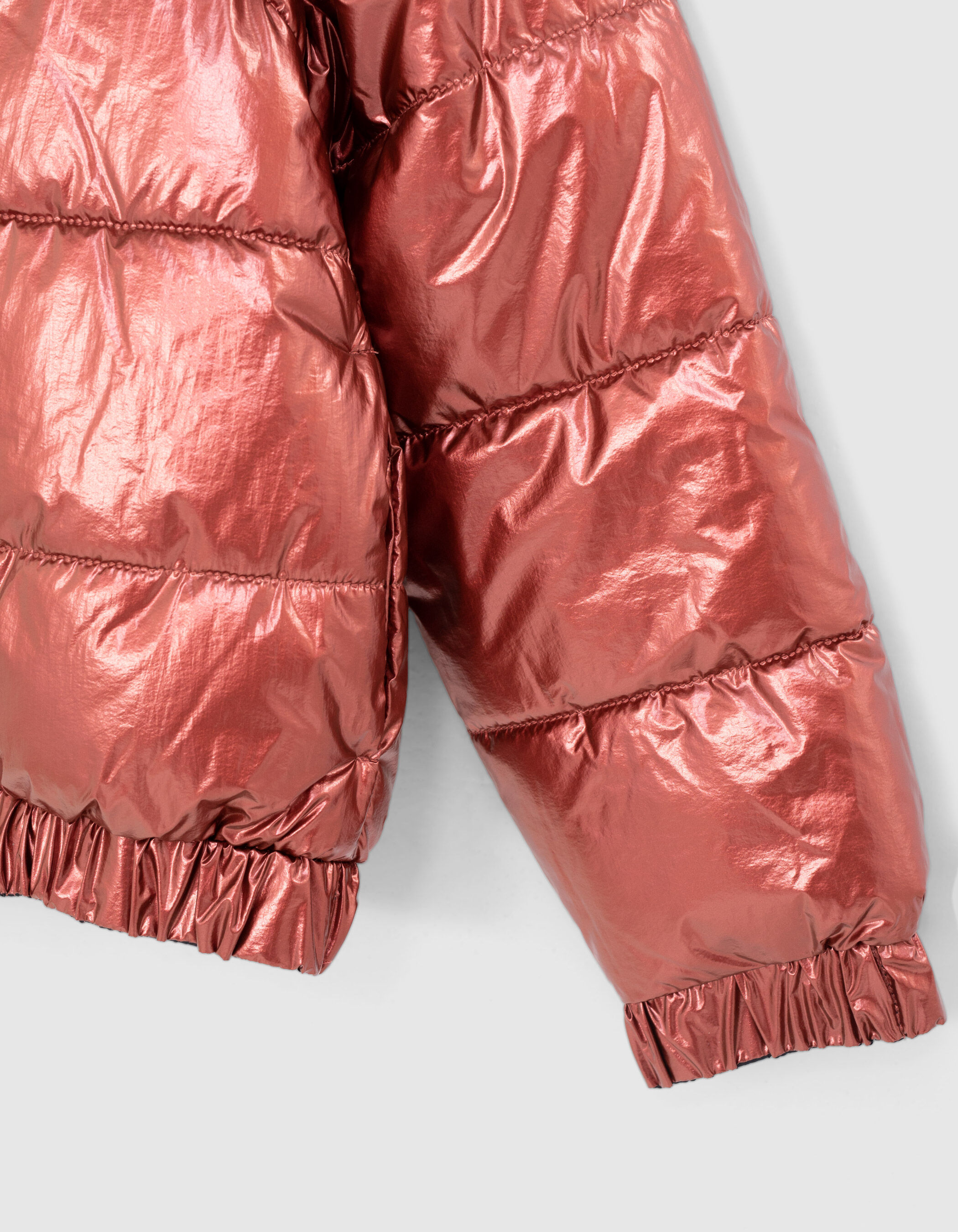 Girls pink discount metallic coat