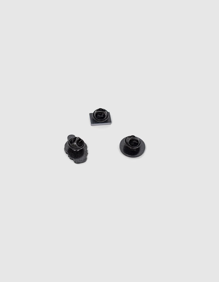 Schwarze Metallpins f&uuml;r Jungen-2