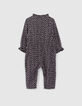 Combi longue noire imprimé rock Ecovero® bébé fille-3