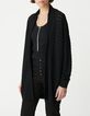 Cardigan noir tricot ajour&eacute;s Femme-2