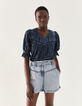 Blouse in broderie anglaise acid wash dames-2