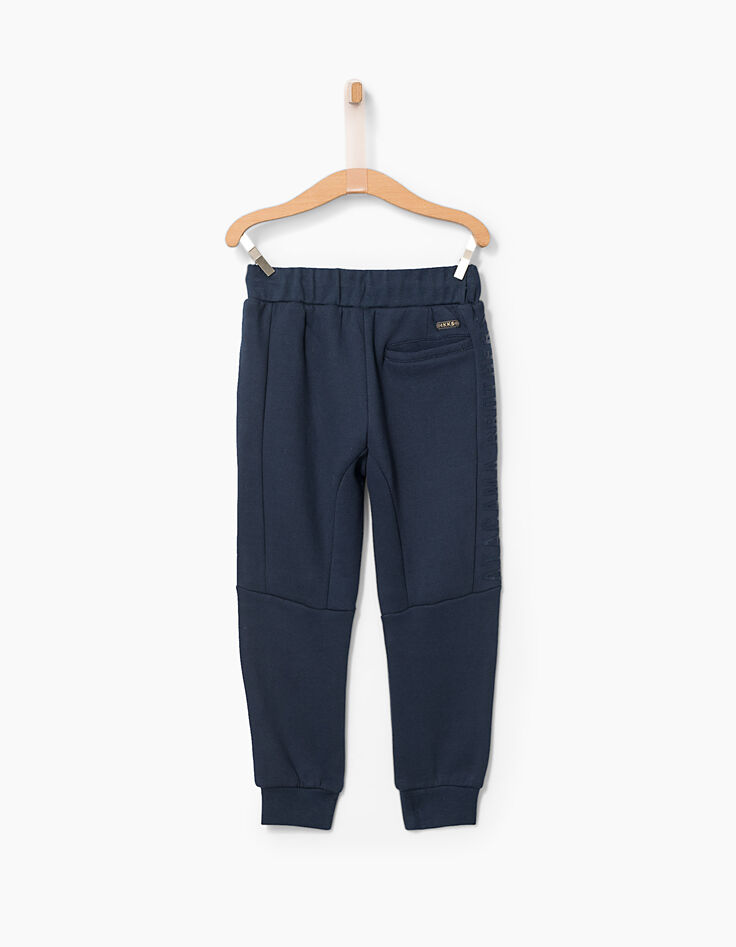 Pantalon molleton bleu orage garçon-3