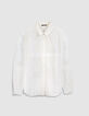 Wit damesshirt met geborduurde Engelse palm-6