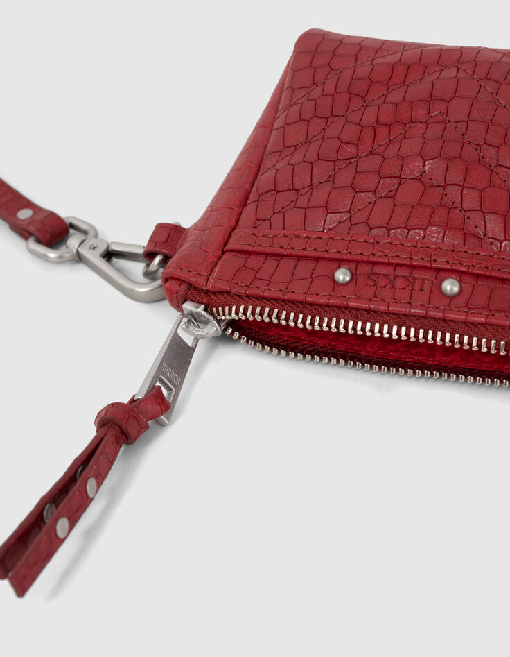 Women’s red croc-embossed leather 1440 Toy mini case-4 Women’s red croc-embossed leather 1440 Toy mini case-4