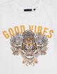White Good Vibes Print T-shirt for Boys-2