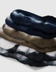Chaussettes noir, bleu, kaki à motif tie and dye Femme-4