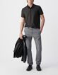 Men&rsquo;s grey SEAWOOL&reg; semi-plain knit polo shirt-1
