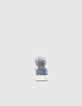 Sneakers montantes bleu effet denim en toile Femme-3