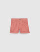 Shorts vaqueros rosa empolvado efecto used para ni&ntilde;a-1