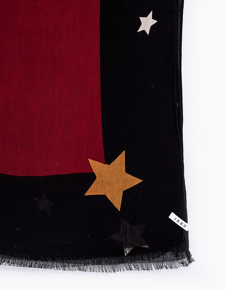 Women's red star scarf-3