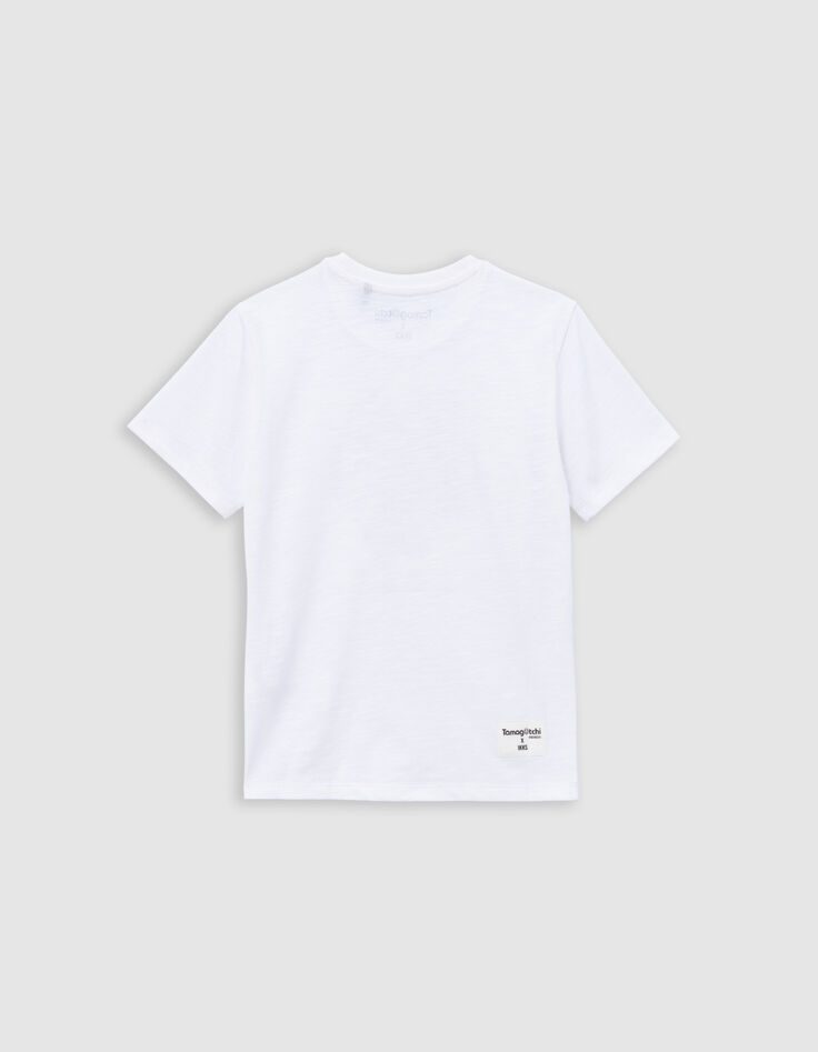 T-shirt blanc bio sequins TAMAGOTCHI x IKKS garçon-4