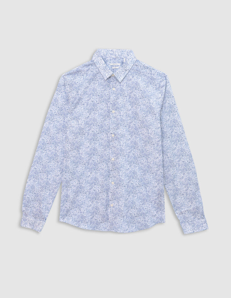 Sturmbraues Herrenhemd im SLIM-Fit, Liberty-Stoff, Blumen-6