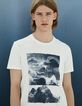 Gebroken wit T-shirt opdruk landschap Heren-1