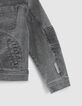 Chaqueta vaquera gris capucha extra&iacute;ble ni&ntilde;o-4